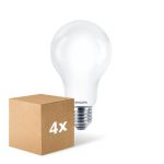 Mehrfachpackung 4x Philips Classic LED Glühbirne E27 Birne Matt 13W 2000lm - 827 Extra Warmweiß | Ersatz Für 120W