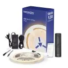 Noxion LED-Streifen Naga 5 Meter Komplettset - 24V - 120LEDs/m - 9.6W/m - 930 Warmweiß | 8mm - IP20 - Höchste Farbwiedergabe - SMD2835