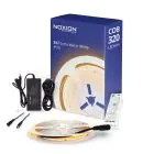Noxion LED-Streifen Naga 5 Meter Komplettset - Smart Wifi - 24V - 320LEDs/m - COB - 8W/m - 927 Extra Warmweiß | 8mm - IP20 - Höchste Farbwiedergabe